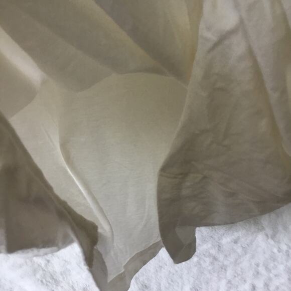 Anthropologie White Draped Short-Sleeve Crop T-Shirt - Picture 6 of 16